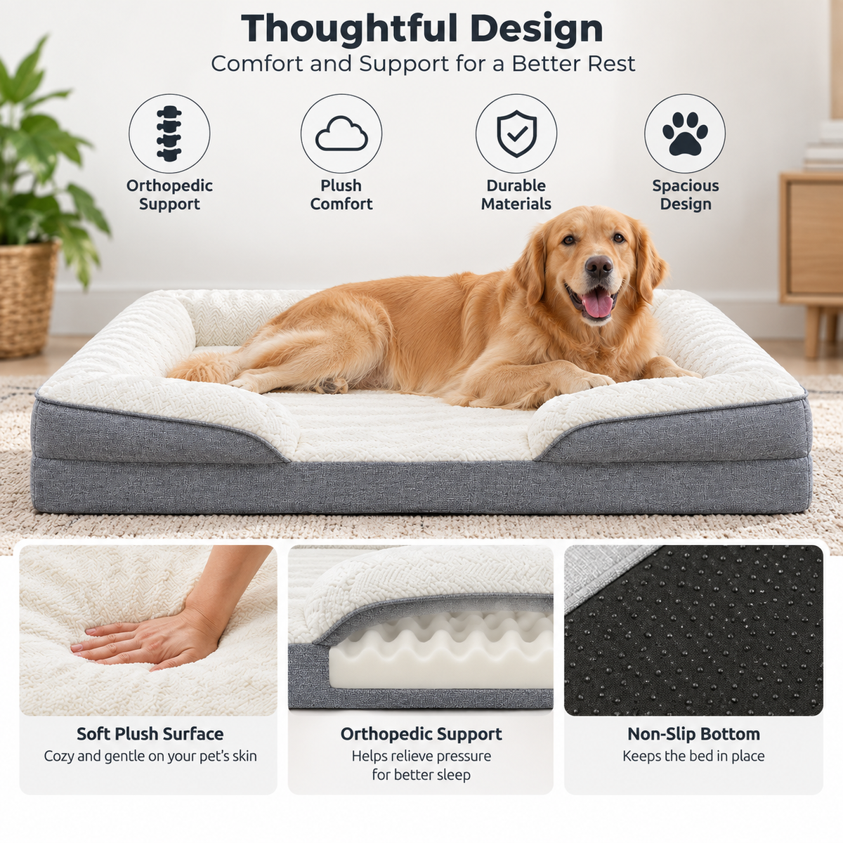 XL Orthopedic Pet Bed