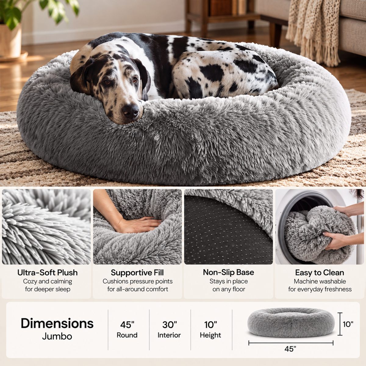 Calming Donut Dog Bed