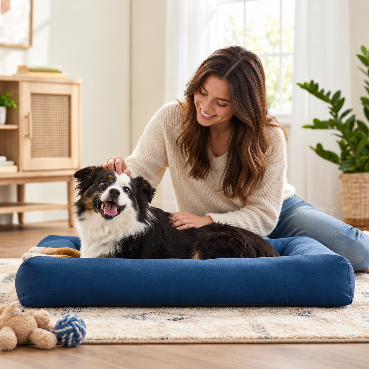Large Bolster Pet Bed